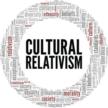 Cultural Relativism word cloud conceptual design isolated on white background.