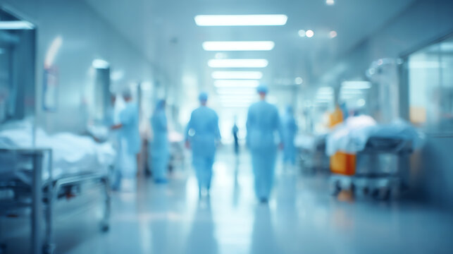 Medical professionals walking down a hospital corridor, showcasing the dynamic environment of healthcare.