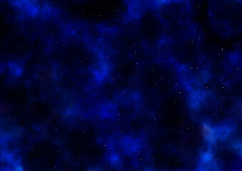 Beautiful deep blue nebula space background © Munor