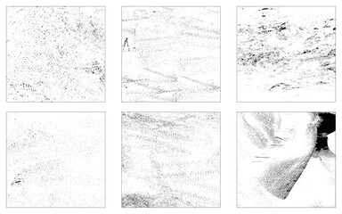 Obraz premium Set of square grunge texture backgrounds. Vector design elements