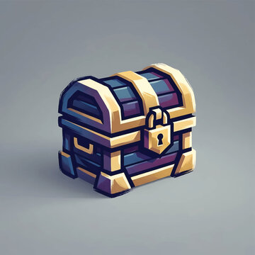 Purple and gold treasure chest.