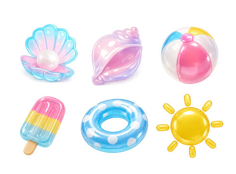 여름 바다 해변 3d 아이콘 모음
Summer Sea Beach 3d Icon Collection