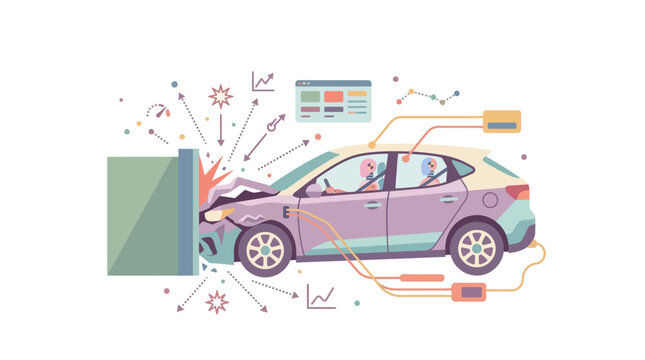 Car Crash Safety Test with Data Analytics Simulation