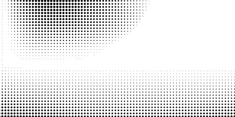 Abstract gradient halftone wave dotted textured pattern. Retro comic pop art backdrop with halftone dots design. Vintage backdrop for comic superhero text, speech bubble, message. Vector ilustration © HELLINA