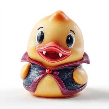Rubber Duck with Red Cape and Bowtie