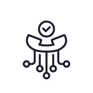 IVR system for phone calls line icon