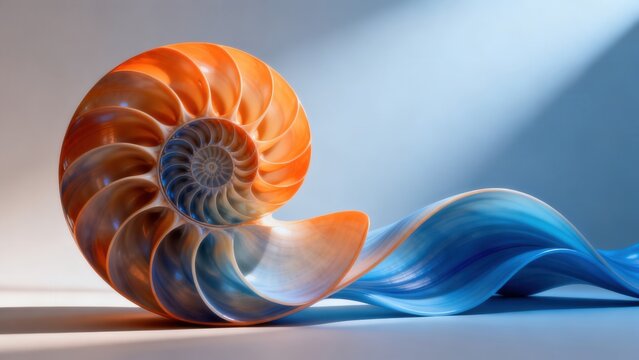 Spiral shell with flowing form