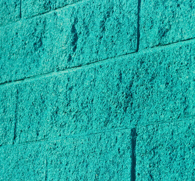 Turquoise Painted Wall Texture