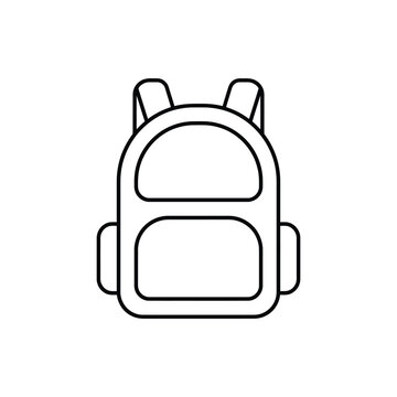 Simple backpack line outline school