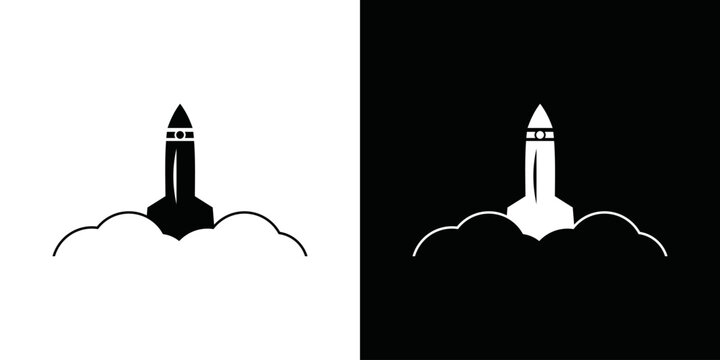 Simple vector rocket logo