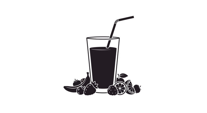 Glass of Dark Juice Drink.