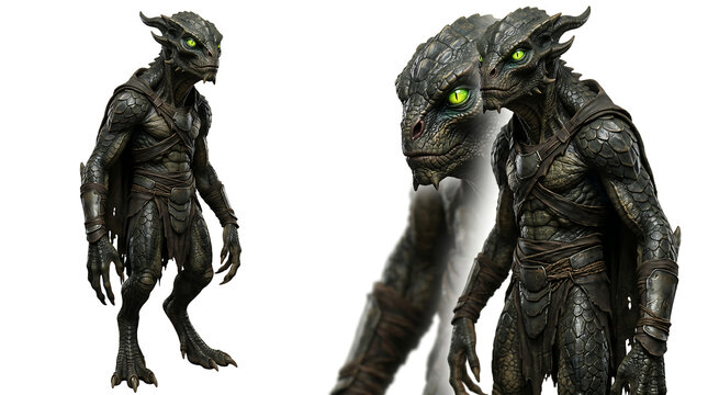 Ancient extraterrestrial reptilian creature, a formidable alien from another world
