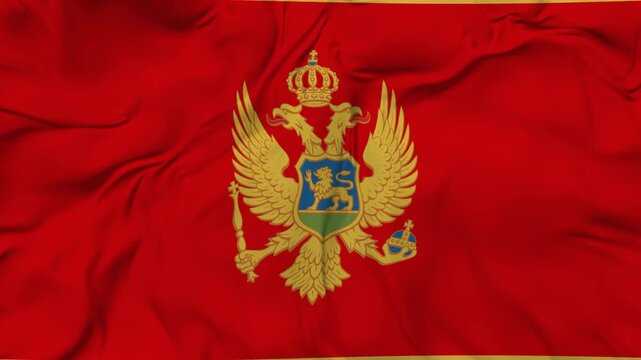 Beautiful Animated Montenegro Flag Motion Background &ndash; 4K