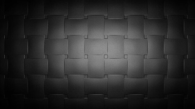 Abstract Dark Woven Texture Background Loop with Subtle Movement and Vignette Effect.