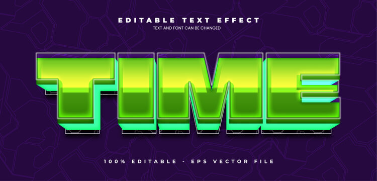 Time Game Mecha Editable Text Effect with Futuristic Robotic Armor Style