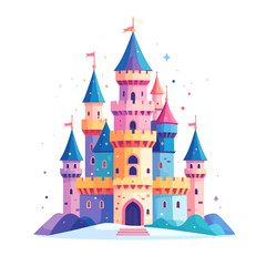 Colorful fantasy castle with towers 2. © Lilik