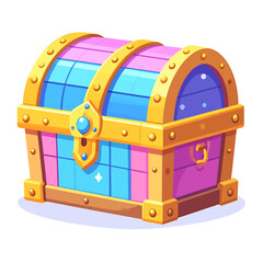 Colorful Cartoon Treasure Chest Box 5. © Lilik