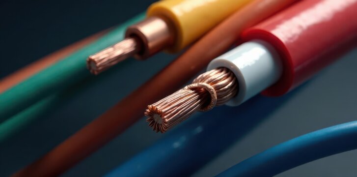 Close-up of electrical conduit and wire assembly, electricity, electrical components, energy