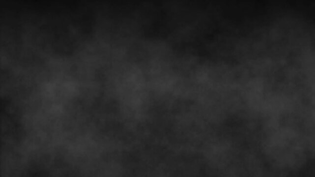 Cinematic dark atmospheric fog background loop, realistic smoke mist overlay on black screen, Creative heavy dense fog texture waving slowly, seamless looping isolated smoke backdrop for editors