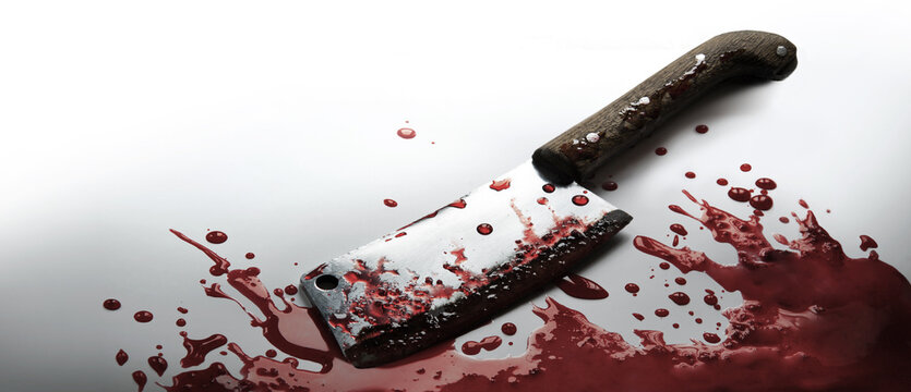 Iron ax and a lot od blood