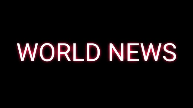 World News Kinetic Typography Text Animation Broadcast Style Reveal