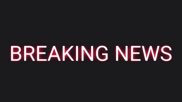 Breaking News Kinetic Typography Text Animation Broadcast Style Reveal