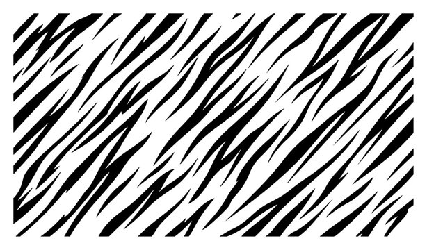 Diagonal zebra stripes or tiger fur pattern in bold animal print silhouette style