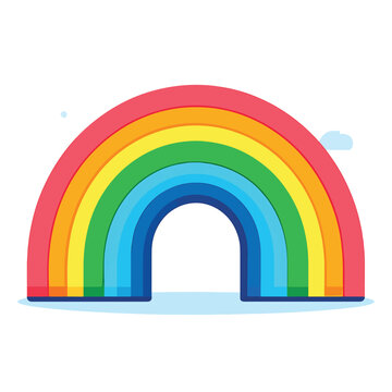 Colorful Rainbow Arc Graphic Design Element 1.