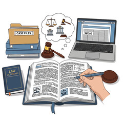 Obraz premium lawyer working on a legal case.