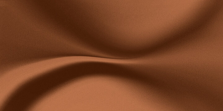 Soft grainy brown gradient texture and elegant drapery wave composition