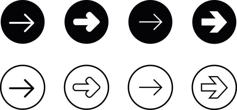 set of right array web buttons