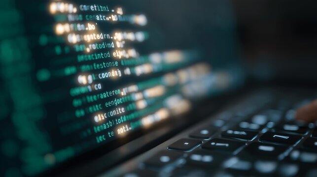 Screen filled entirely with cascading AI autocomplete suggestions in soft green monospace font, a single human cursor blinking at the top of the code block, shallow depth rendering text crisp,
