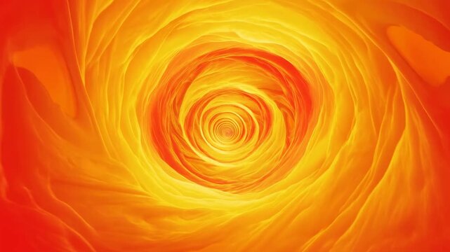 Soothing Atmosphere Showcasing Luminous Spiral Trail Wrapped By Rotating Orange Blossoms For Visual Pleasure