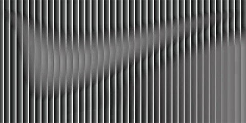 A striking abstract image featuring monochrome wave patterns with dynamic gradient lines. The design creates a sense of movement and depth on a dark background. © Sainal