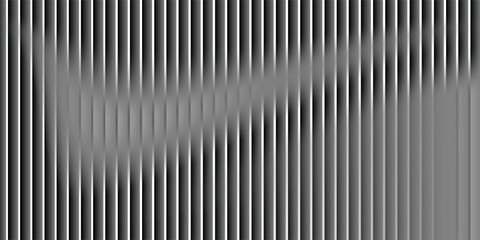 A striking abstract image featuring monochrome wave patterns with dynamic gradient lines. The design creates a sense of movement and depth on a dark background. © Sainal