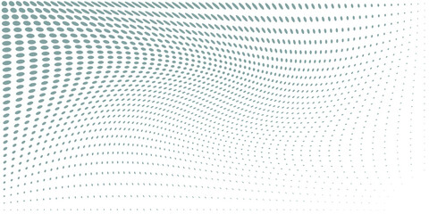 Naklejka premium Transparent Vector Gradient Blue Color Halftone Background Staggered Dots Pattern modern dotted