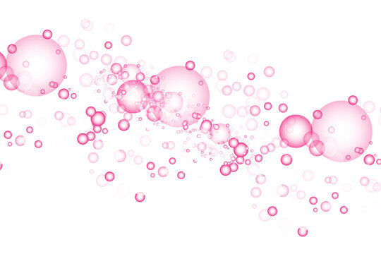Pink bubbles abstract background with gradient effect