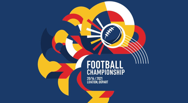 American Football Championship Sports Logo Design.