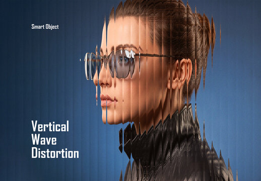 Vertical Wave Distortion Photo Effect