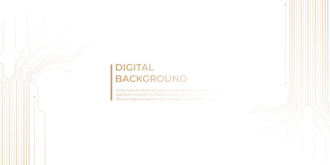 Modern digital background featuring abstract circuit pattern design with clean typography and placeholder text for creative projects © Circuit Studio