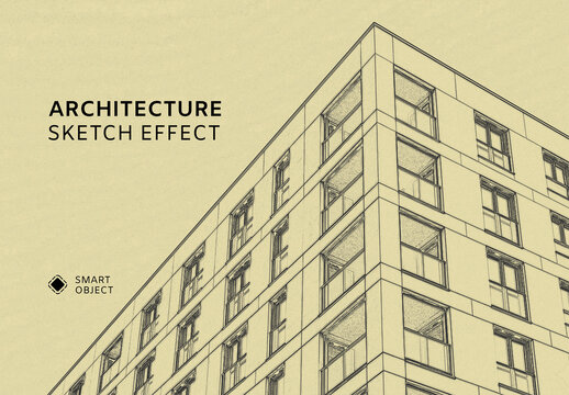 Architecture Sketch Photo Effect Template