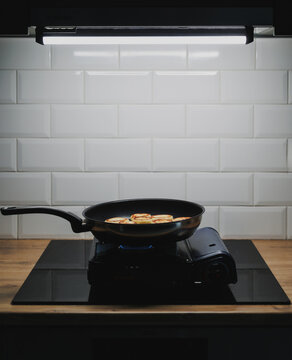 How to make homemade cheese pancakes for breakfast on a gas stove when you don't have an electric stove