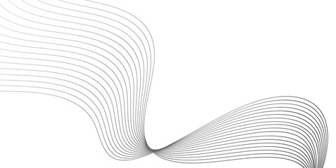 Abstract Flowing Line Art Design Showing Dynamic Curved Patterns and Smooth Transitions Between Shapes Isolated on Transparent Background © Circuit Studio