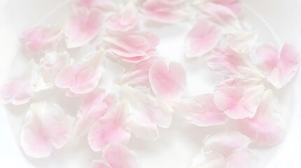 Fototapeta premium Pink flower petals floating water