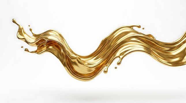 3D gold ring icon set