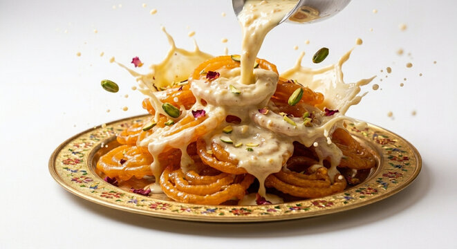 Jalebi with rabri