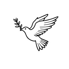 Obraz premium dove with peace sign