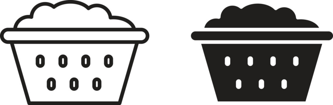 laundry hamper icon for social media, app, and web design. Vector illustration.