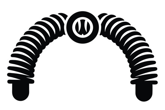 flexible spring silhouette line art vector illustration