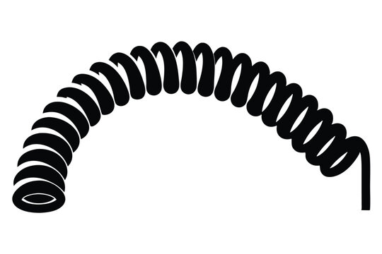 flexible spring silhouette line art vector illustration